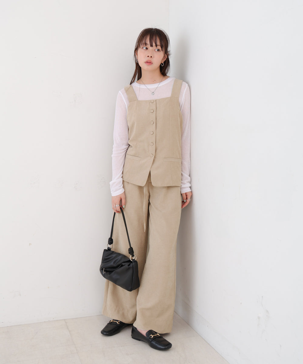 ピーチ起毛ストレートパンツ