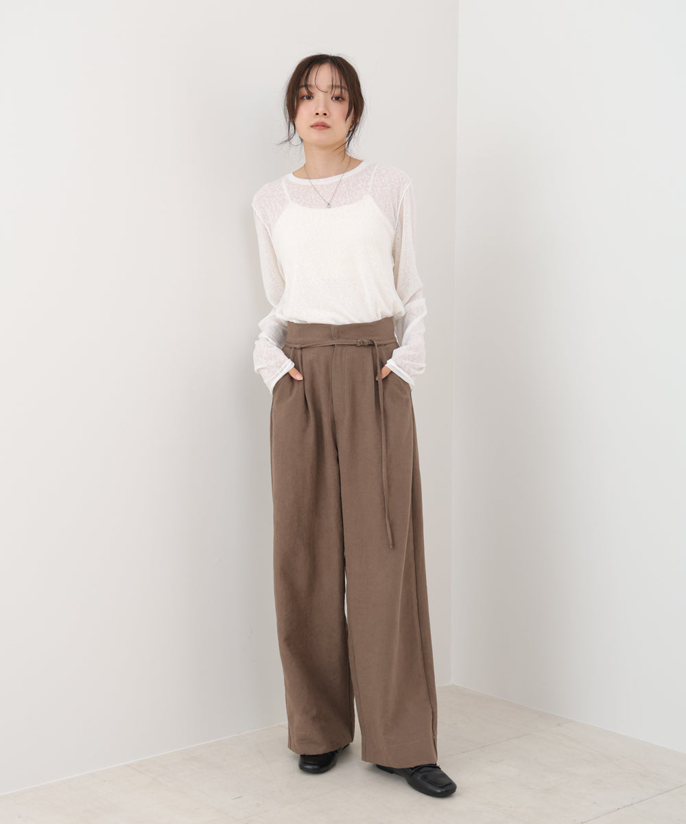 ピーチ起毛ストレートパンツ