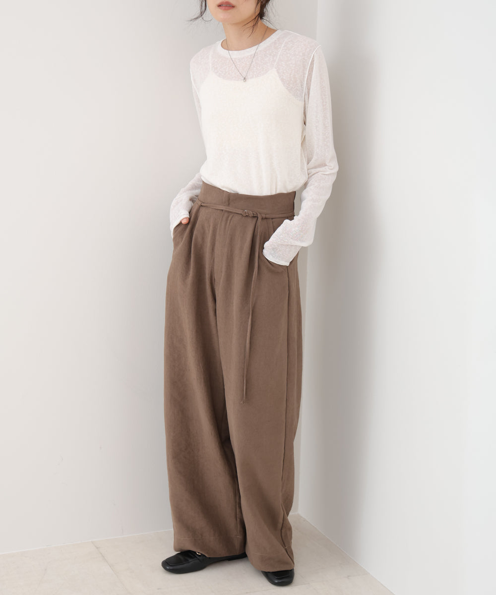 ピーチ起毛ストレートパンツ