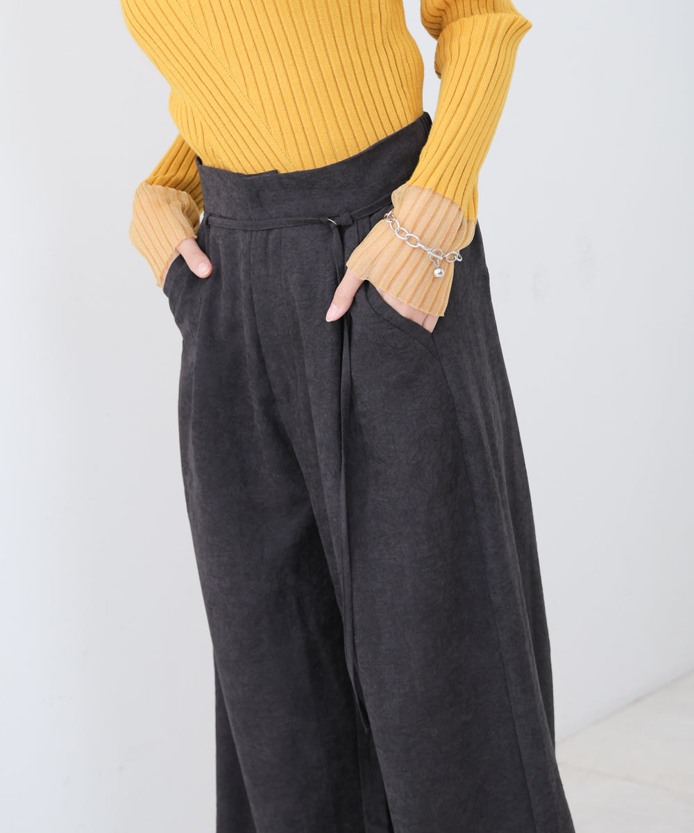 ピーチ起毛ストレートパンツ