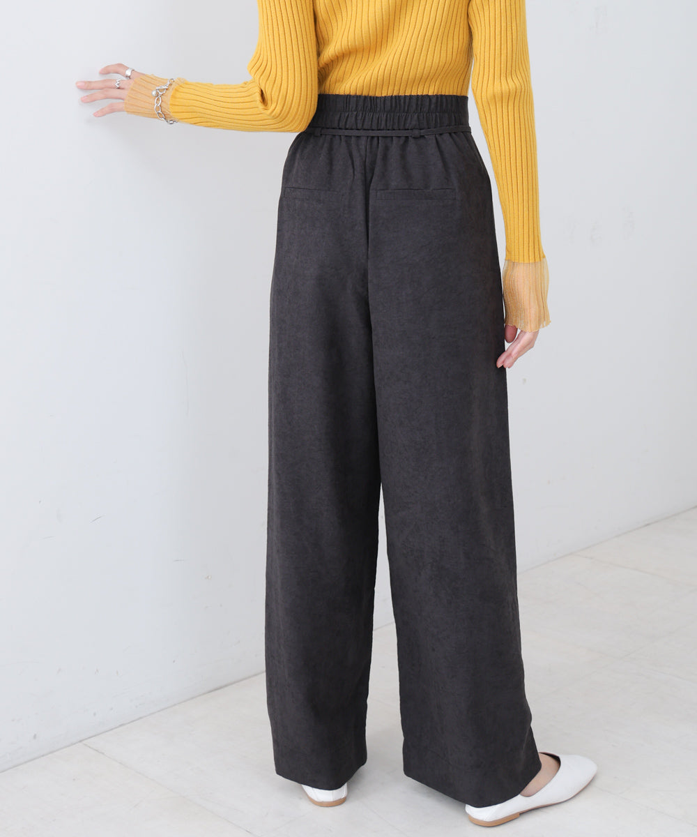 ピーチ起毛ストレートパンツ