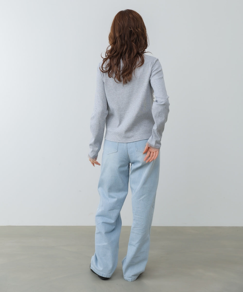 【2026SS】チュールギャザーカーディガン