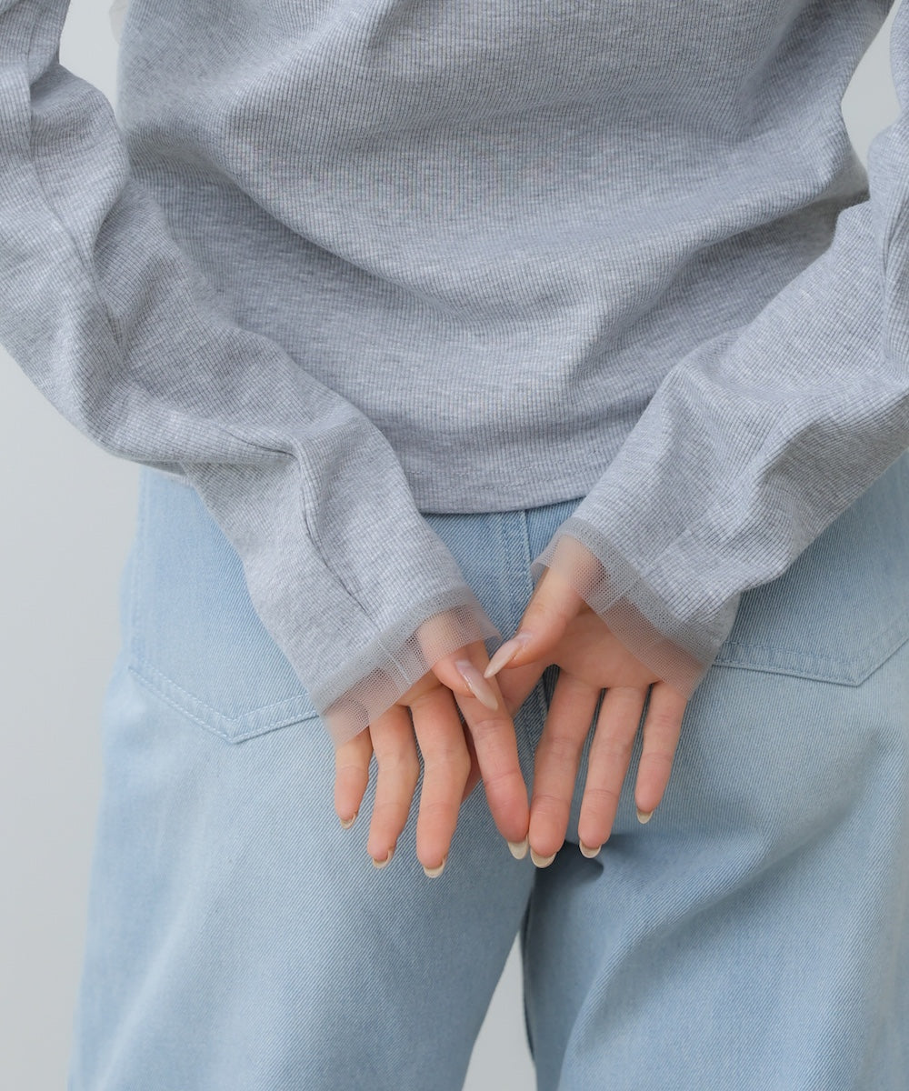 【2026SS】チュールギャザーカーディガン