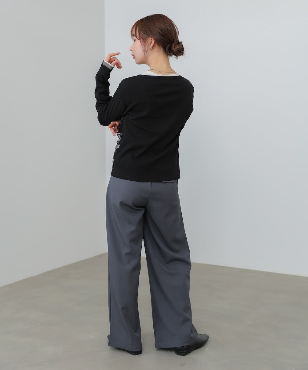 【2026SS】チュールギャザーカーディガン