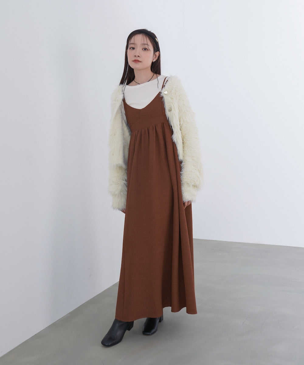 【S・Mサイズ展開】ビスチェライクフレアキャミワンピース