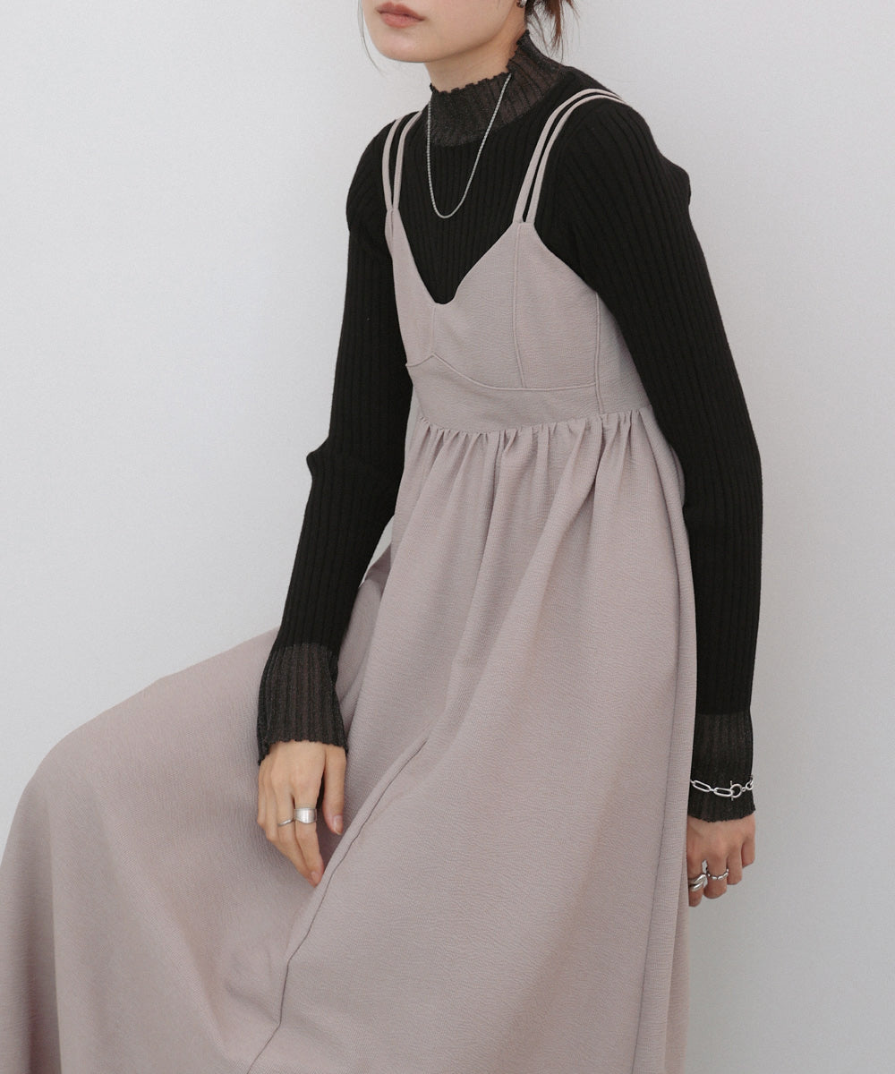 【S・Mサイズ展開】ビスチェライクフレアキャミワンピース