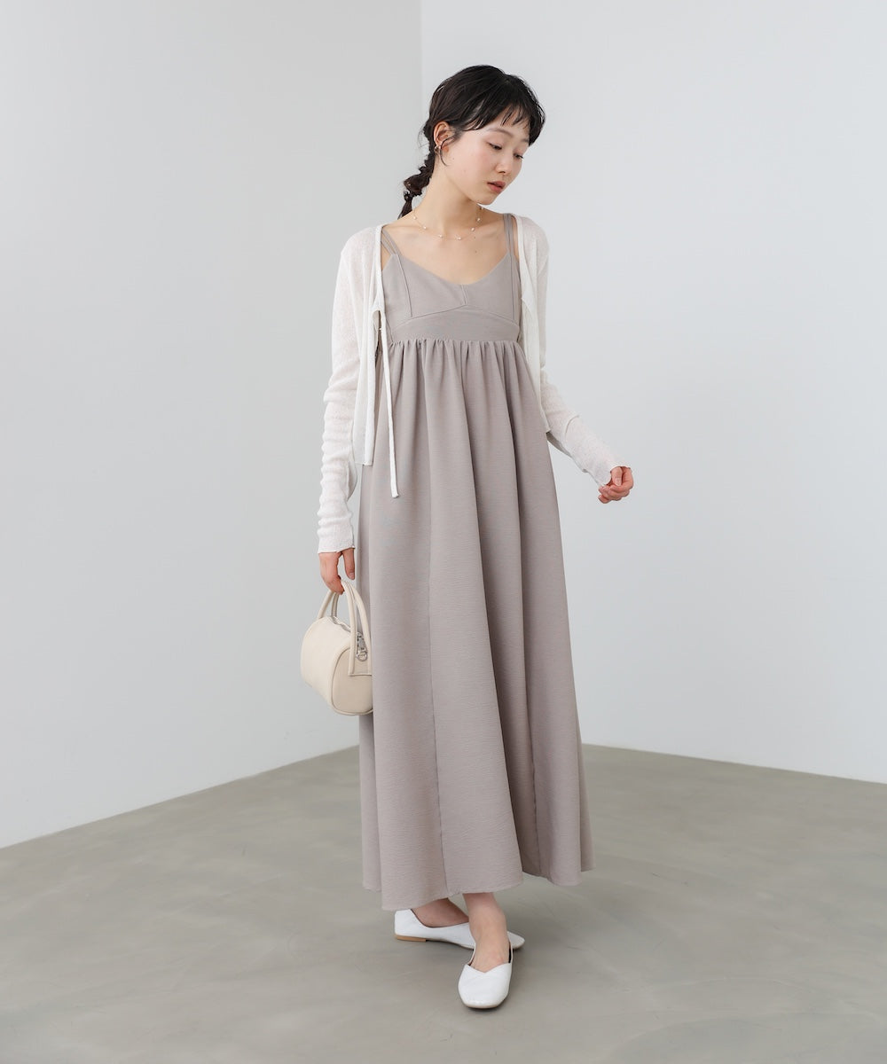 【S・Mサイズ展開】ビスチェライクフレアキャミワンピース