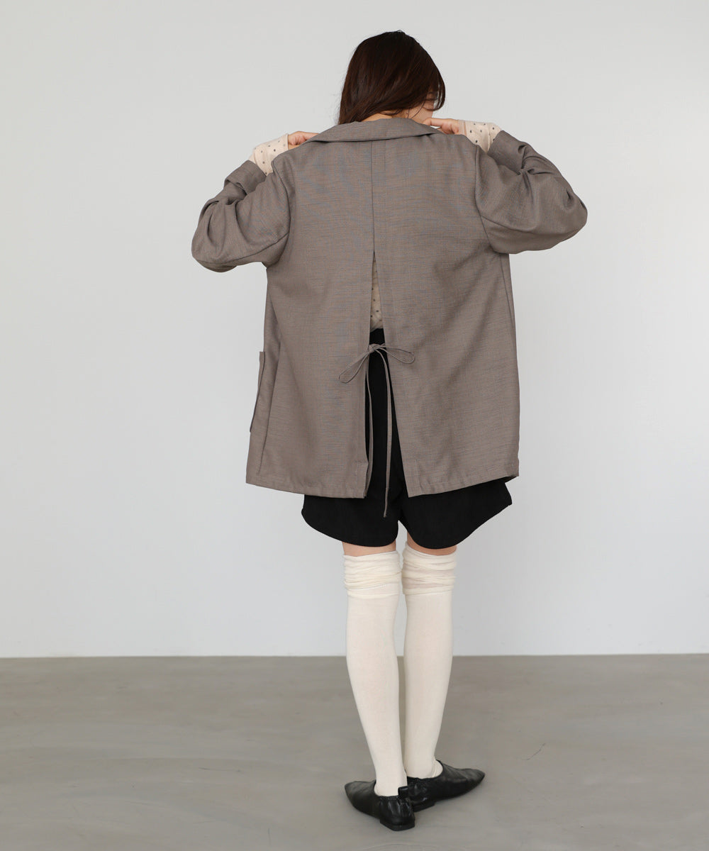 バックリボンダブルジャケット