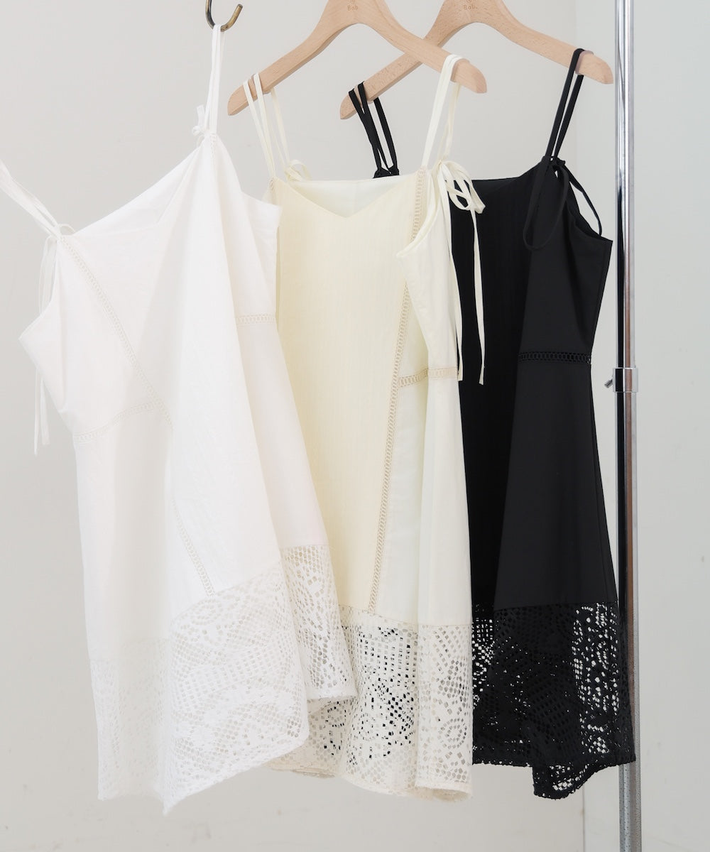 レース切り替えミニワンピース