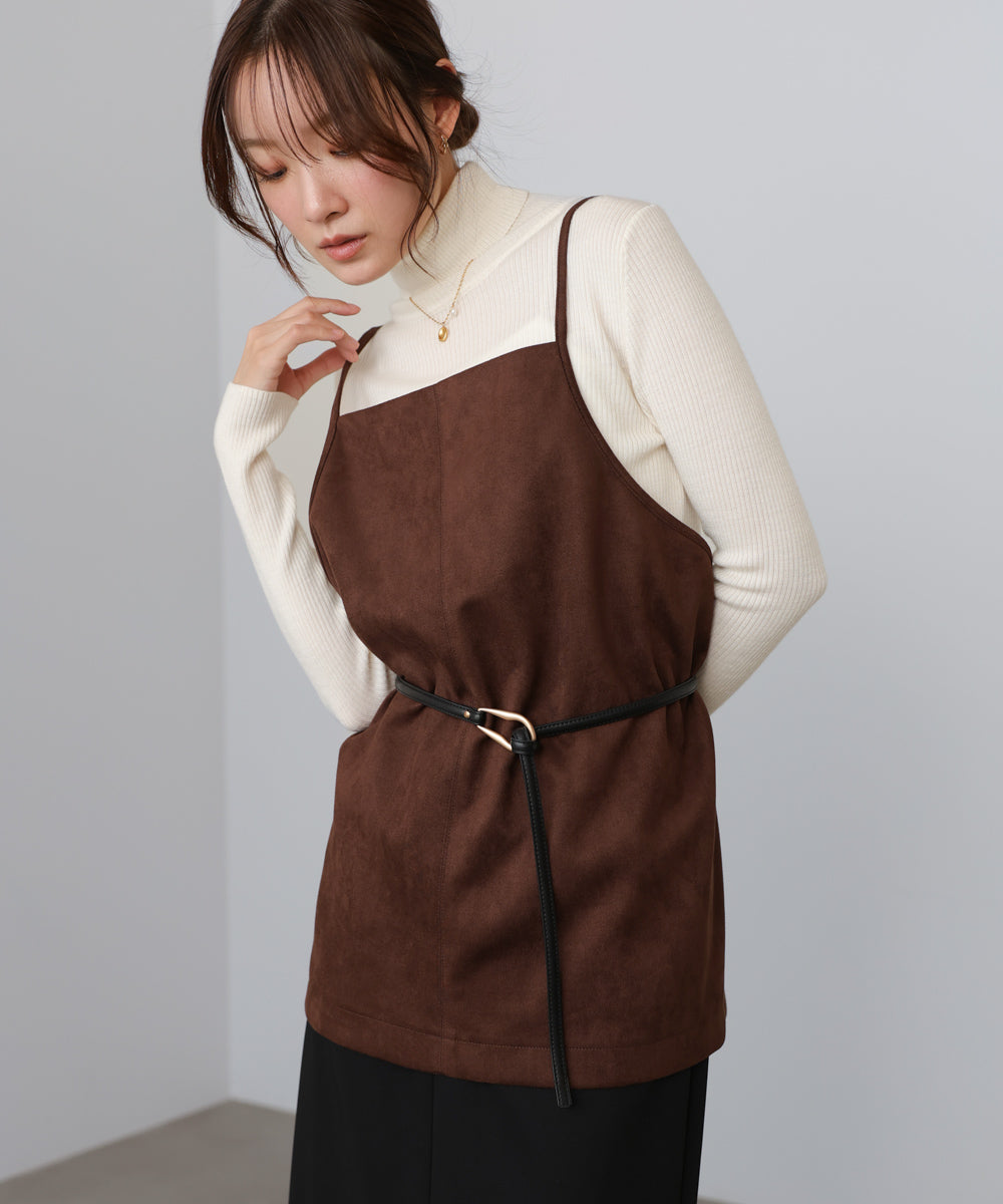 スクエアスウェードビスチェ