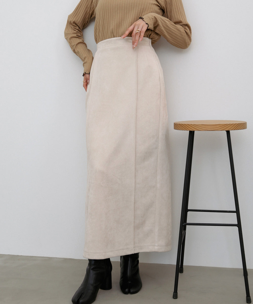 【選べる2タイプ】スウェードロングスカート