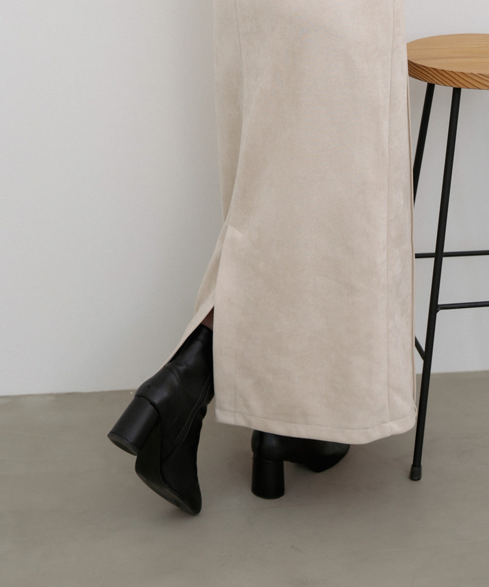 【選べる2タイプ】スウェードロングスカート