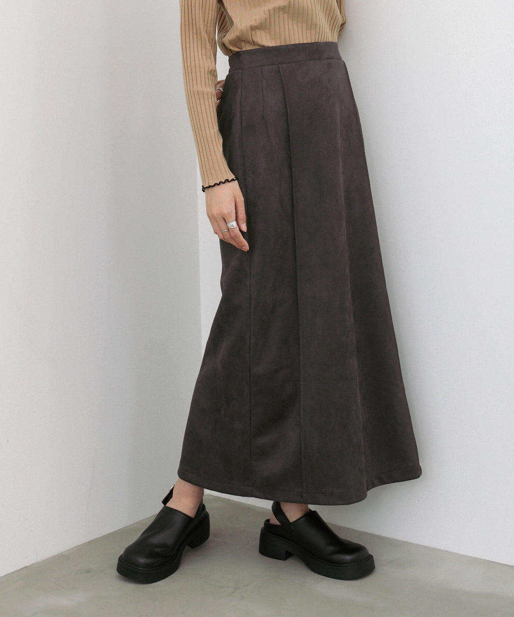 【選べる2タイプ】スウェードロングスカート
