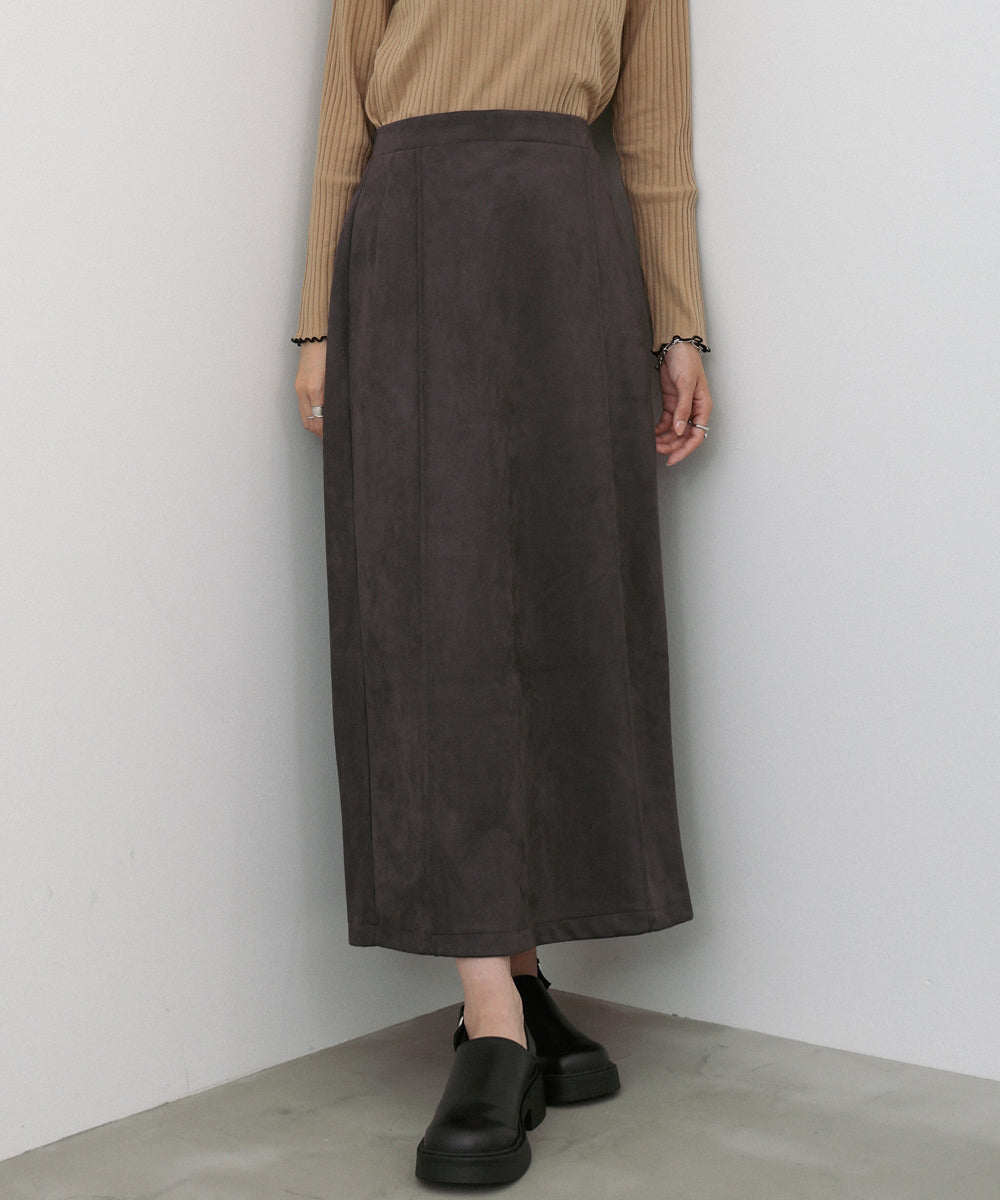 【選べる2タイプ】スウェードロングスカート