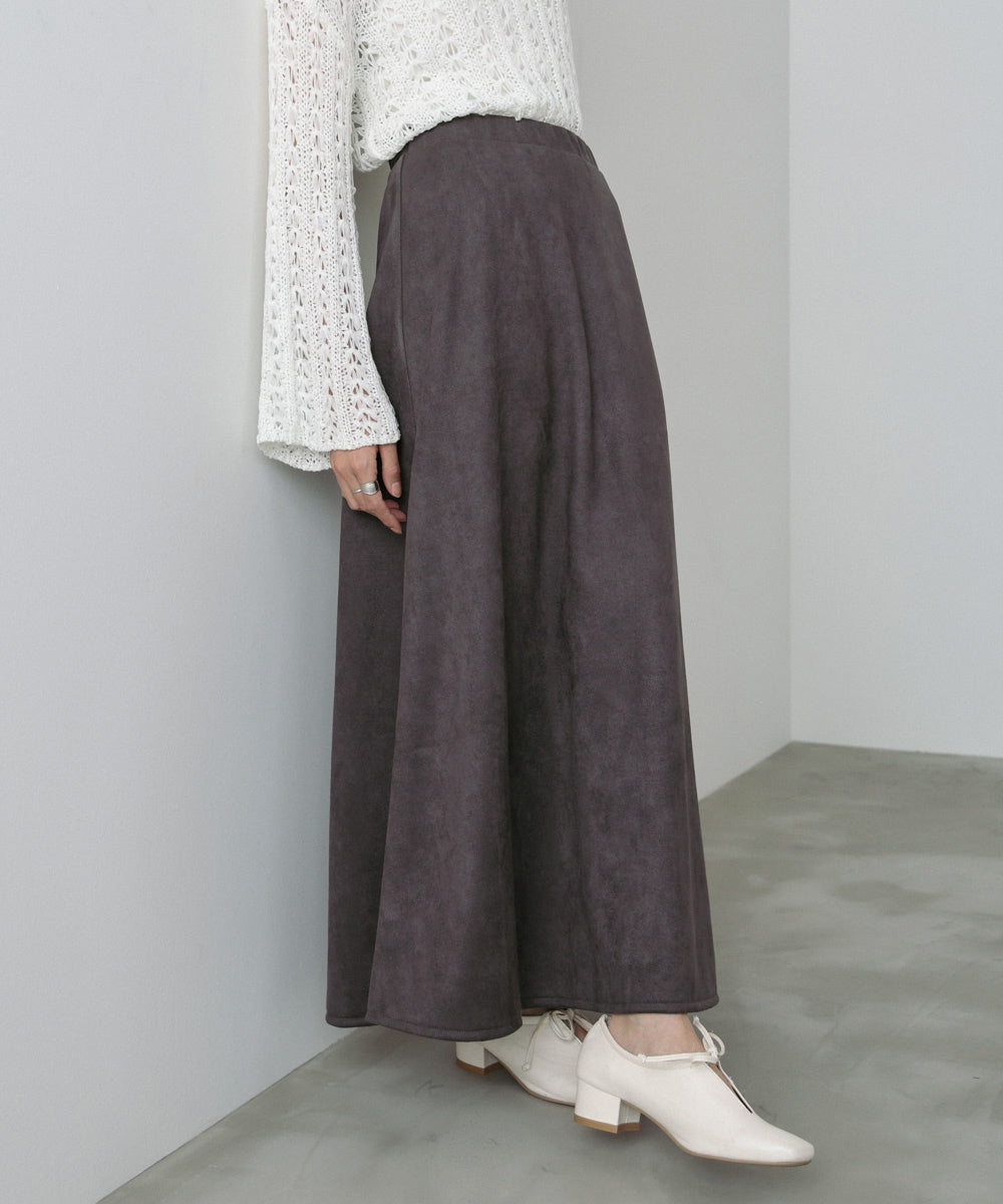 【選べる2タイプ】スウェードロングスカート