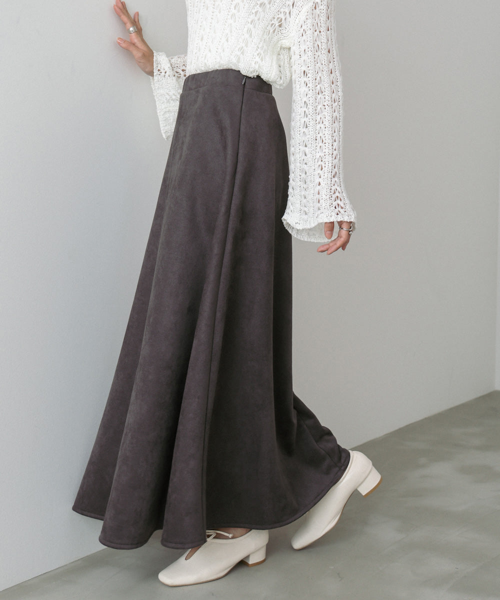 【選べる2タイプ】スウェードロングスカート