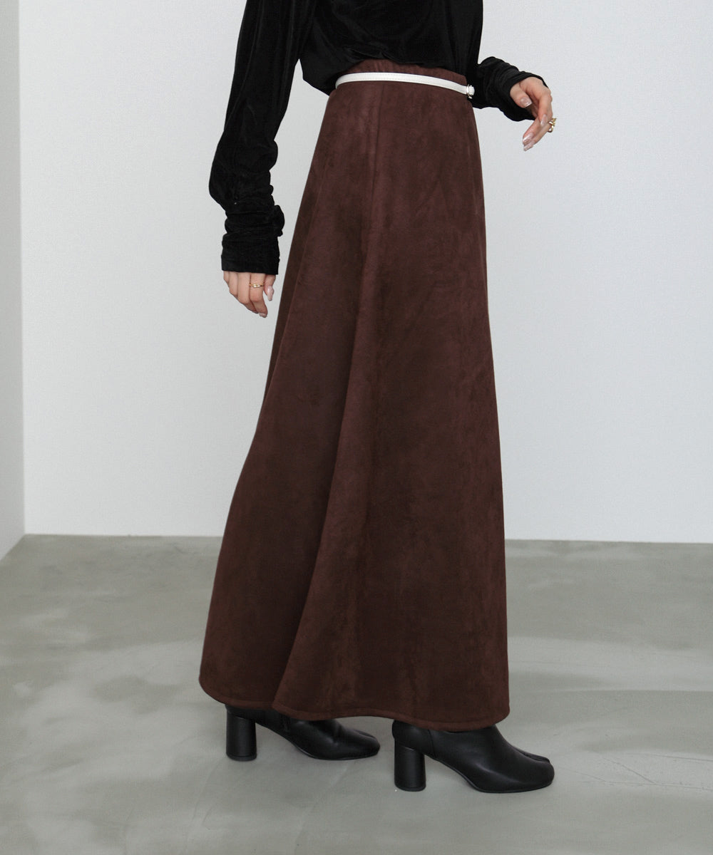 【選べる2タイプ】スウェードロングスカート