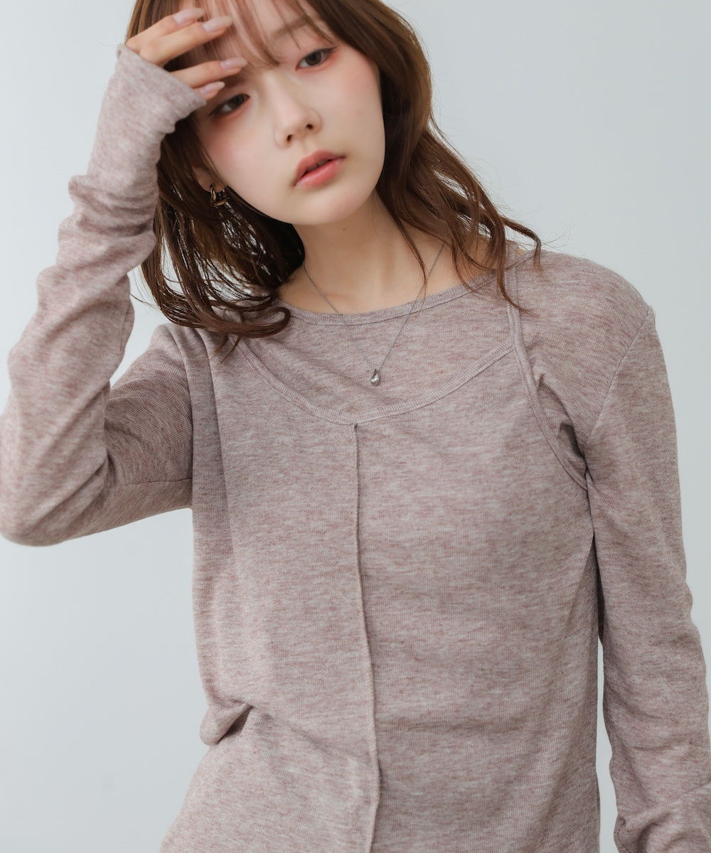 アシメレイヤードカットソー