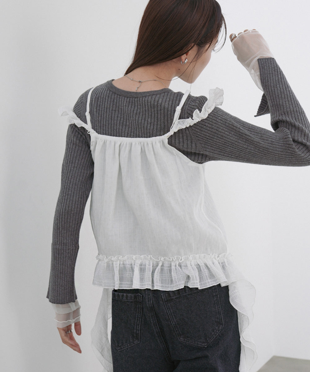 ラッフルフリルキャミソール