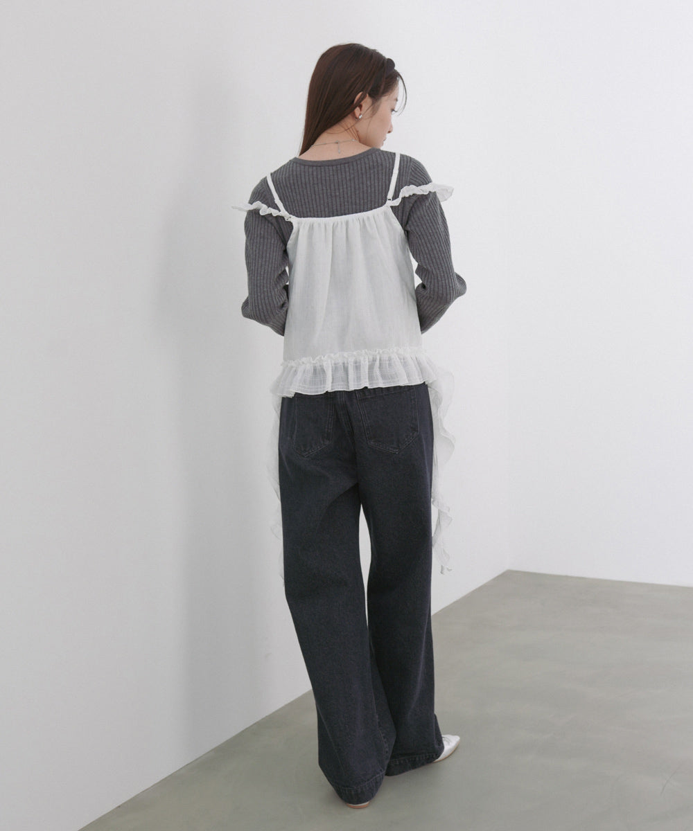 ラッフルフリルキャミソール