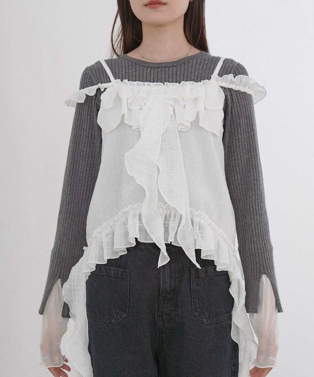 ラッフルフリルキャミソール