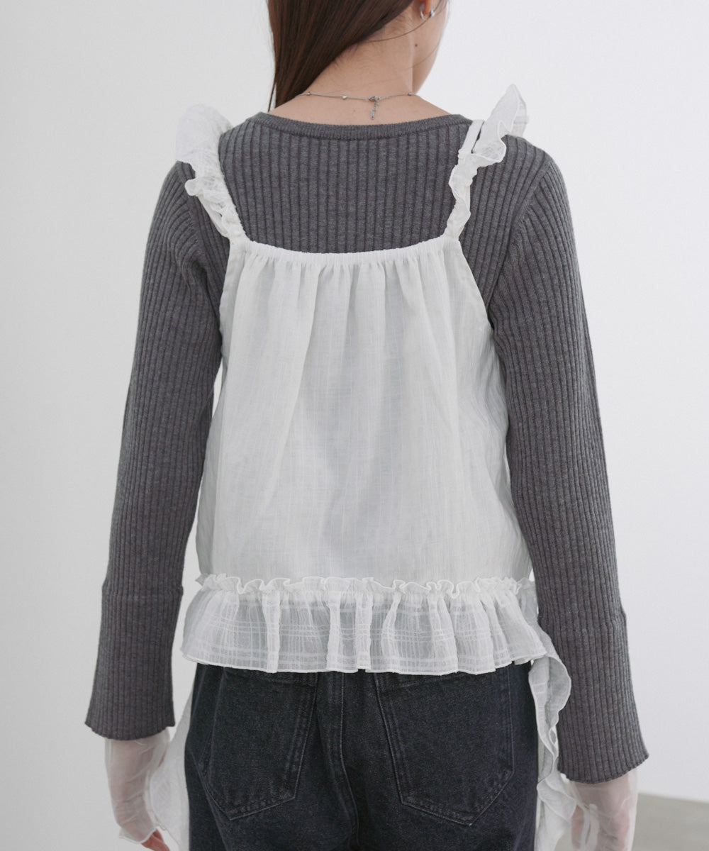 ラッフルフリルキャミソール