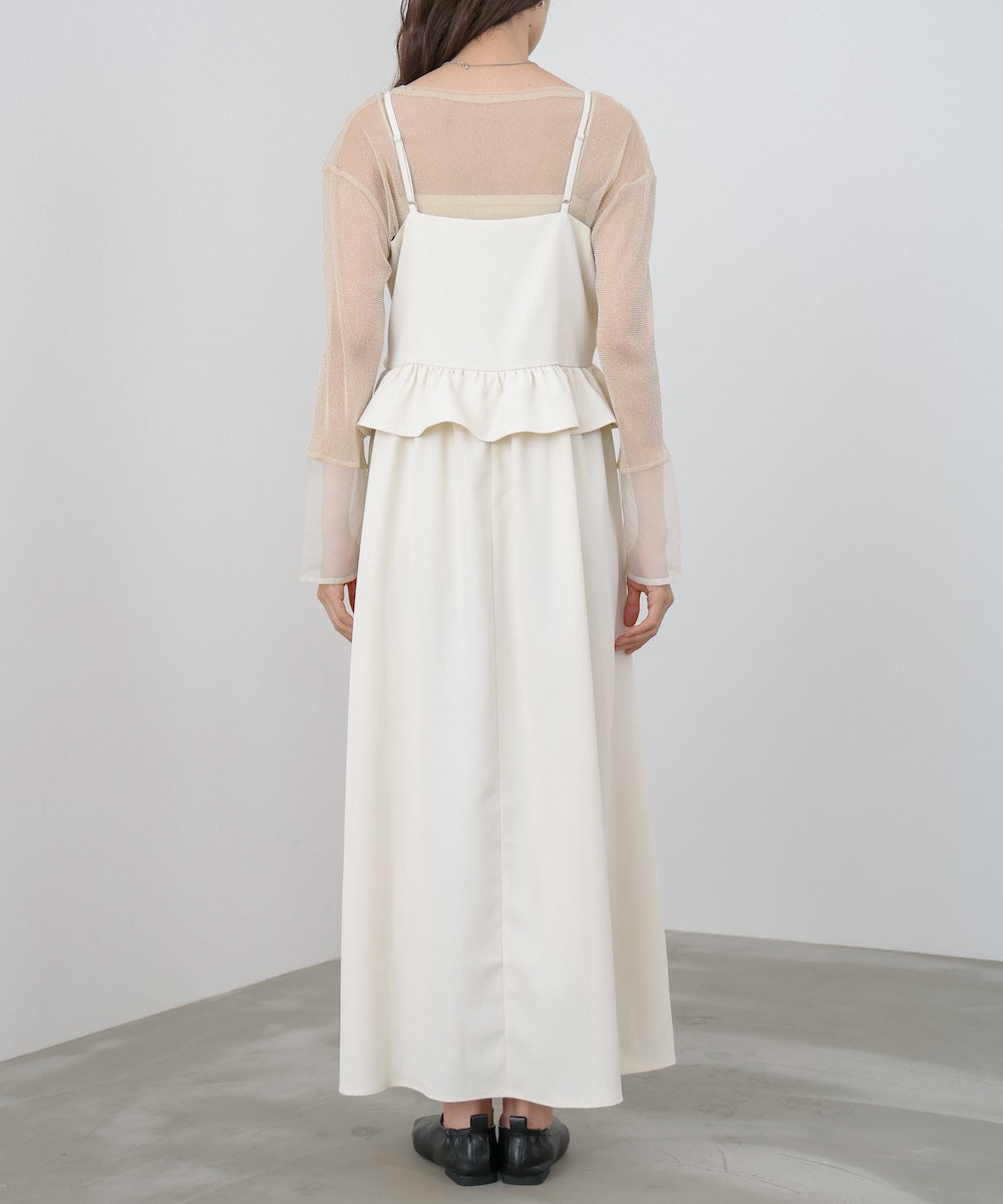 フロントギャザーフリルワンピース
