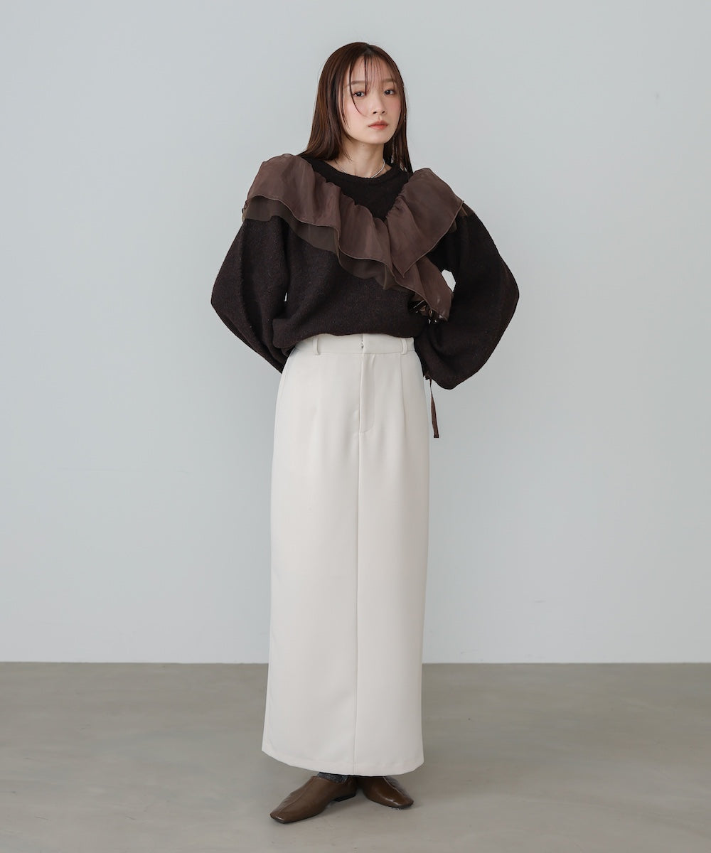 【S・Mサイズ展開】ツイルタイトロングスカート