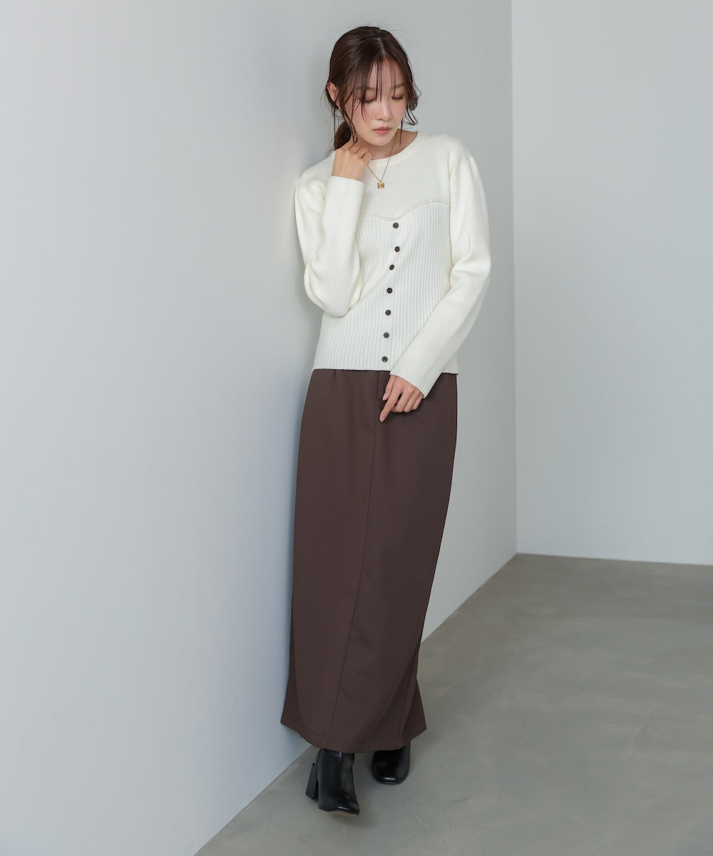 【S・Mサイズ展開】ツイルタイトロングスカート