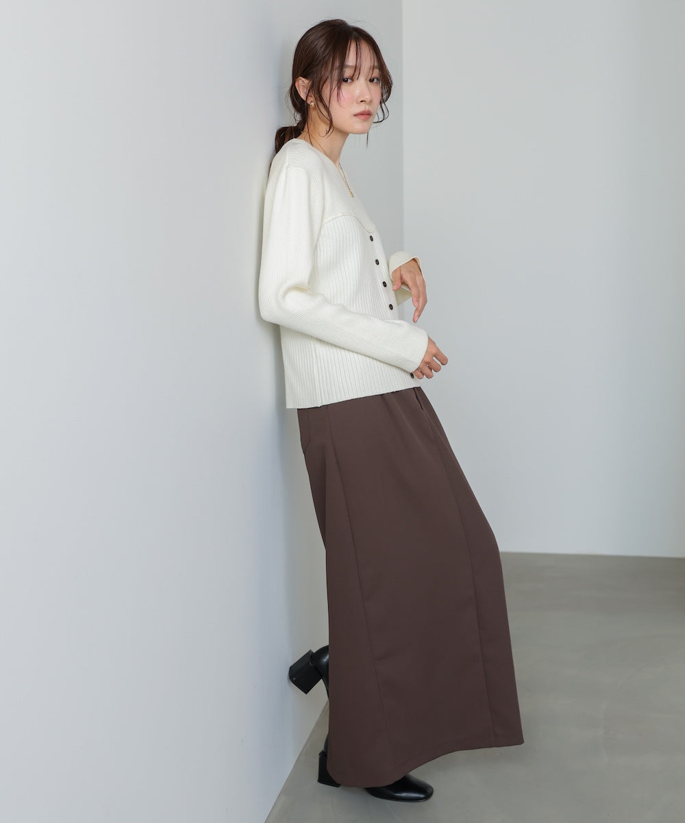 【S・Mサイズ展開】ツイルタイトロングスカート