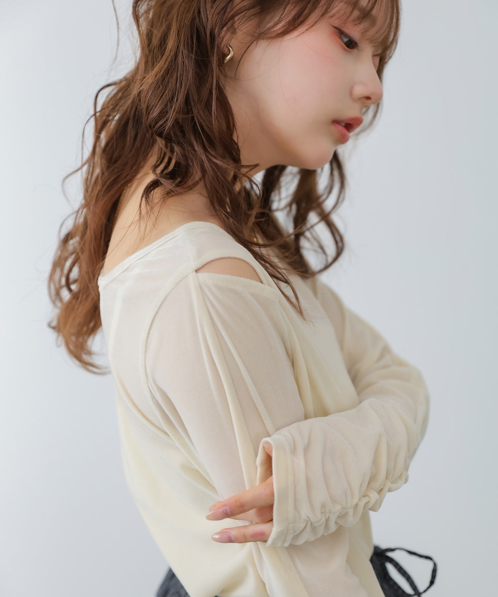 前後2WAYシアーベロアトップス