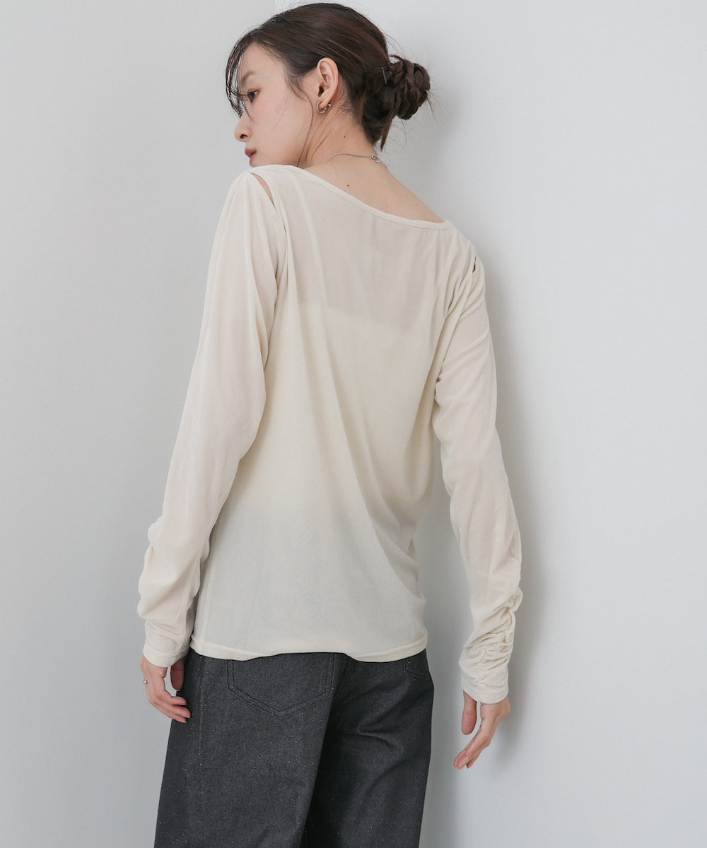 前後2WAYシアーベロアトップス