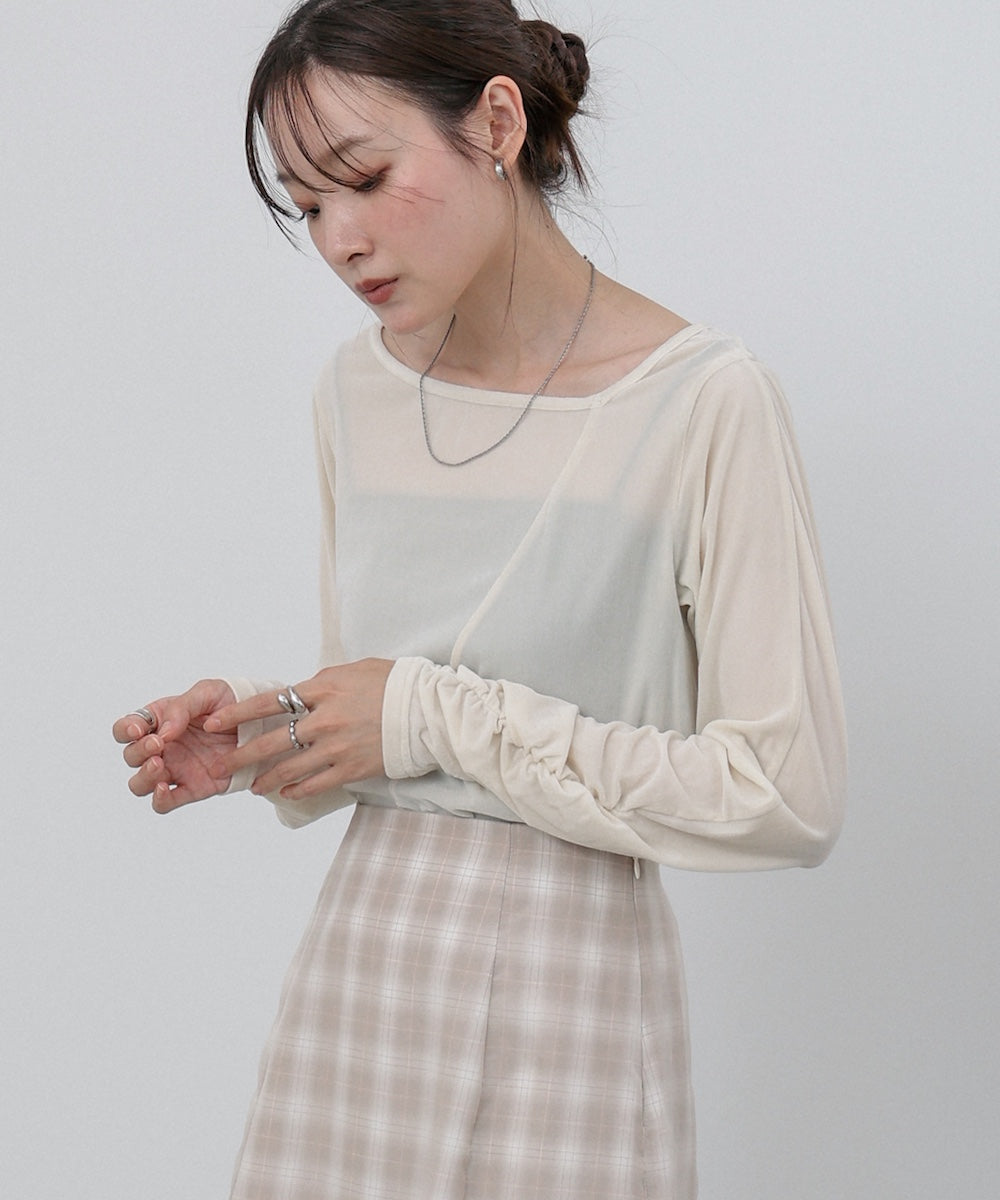 前後2WAYシアーベロアトップス