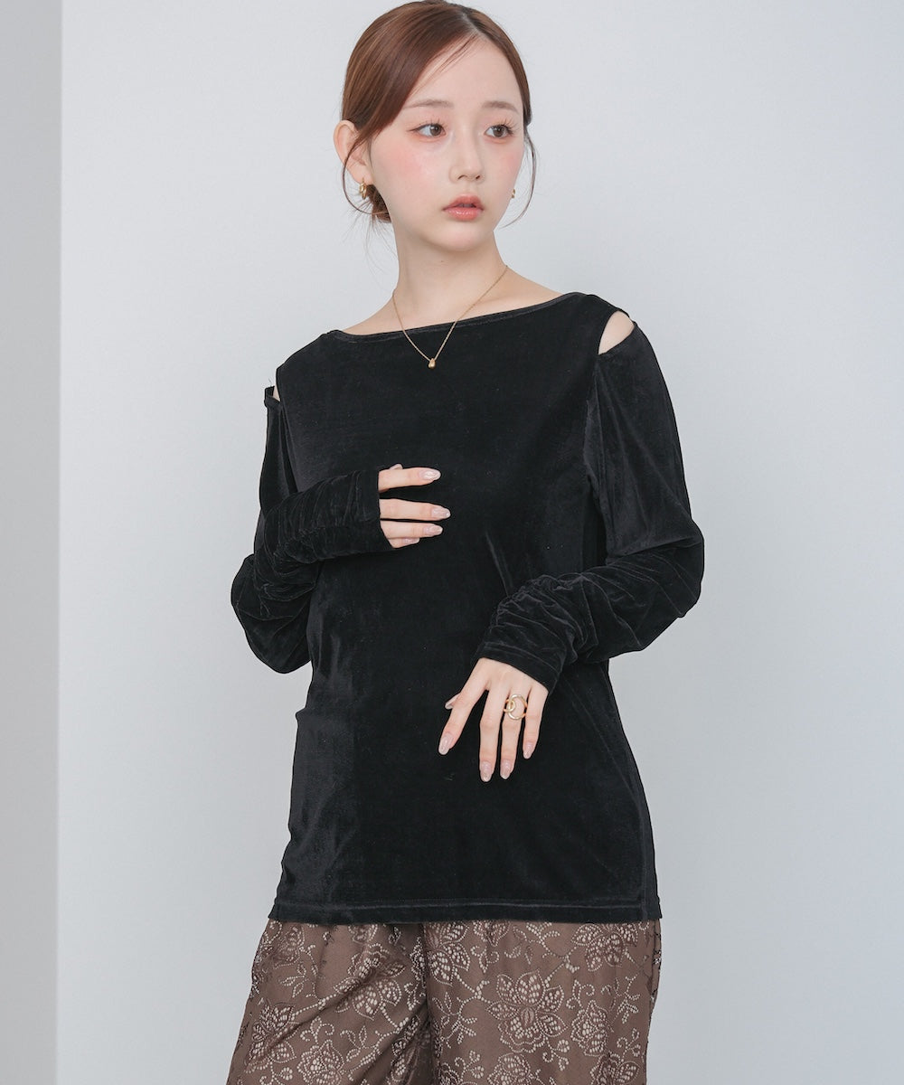 前後2WAYシアーベロアトップス