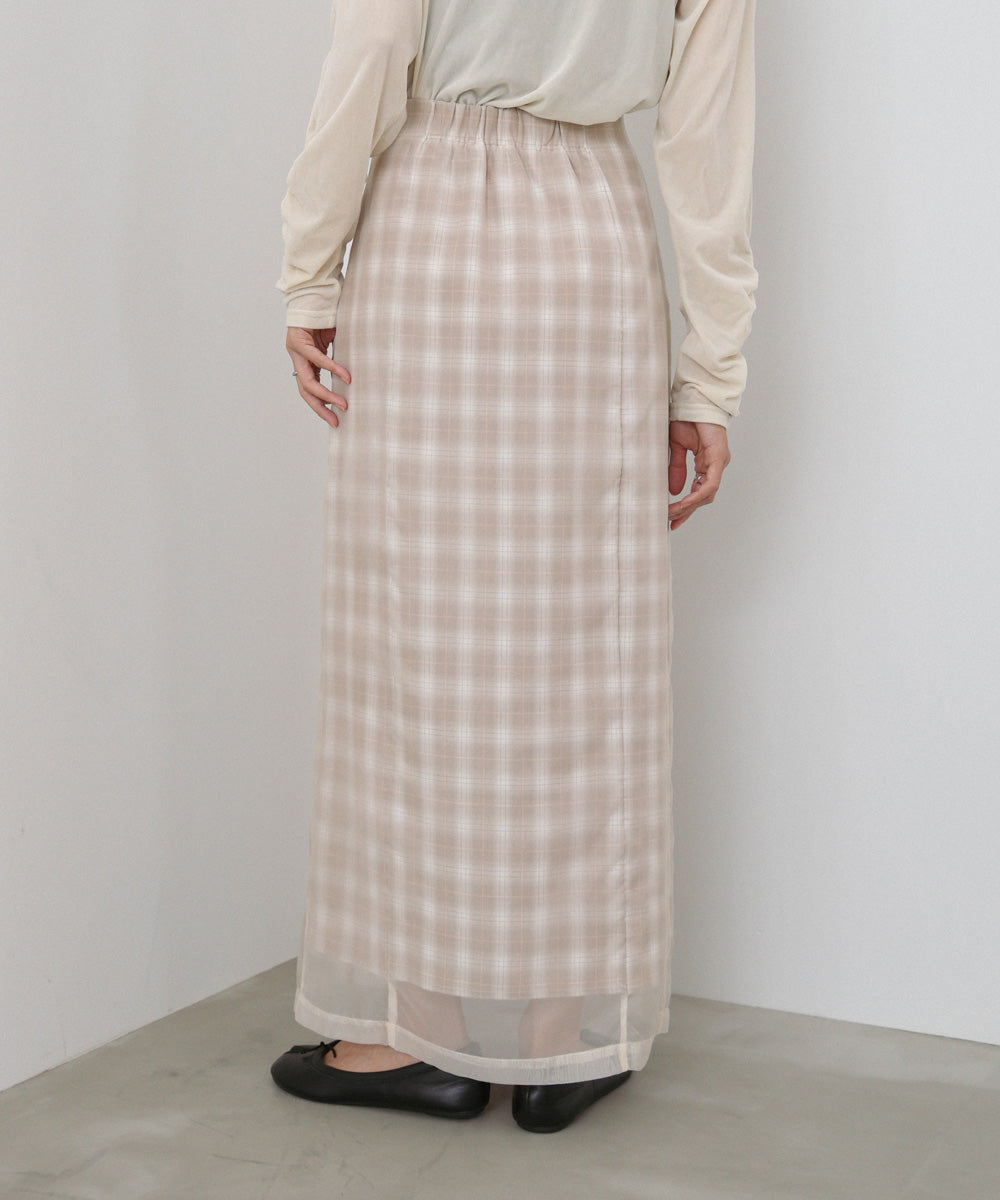 シアードッキングチェックスカート