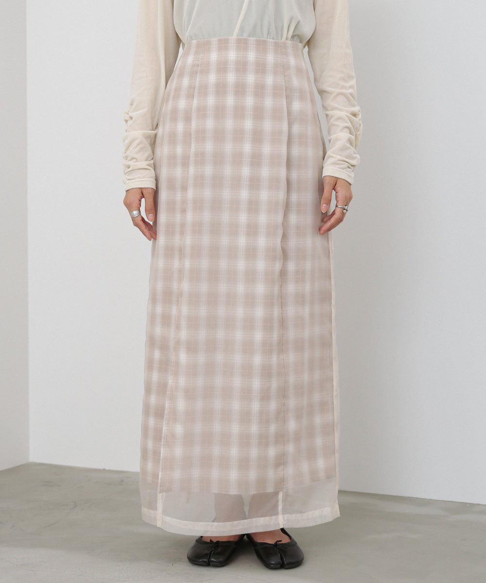 シアードッキングチェックスカート