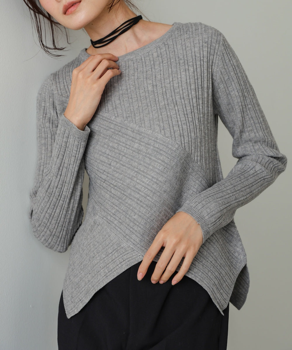 クロッシングニットトップス