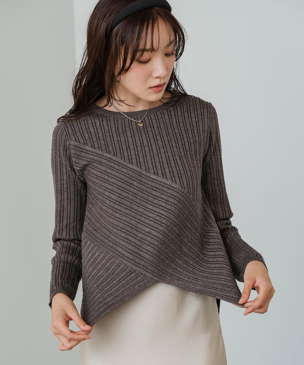 クロッシングニットトップス