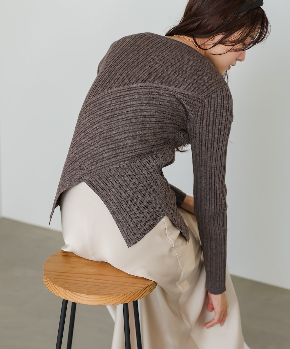 クロッシングニットトップス