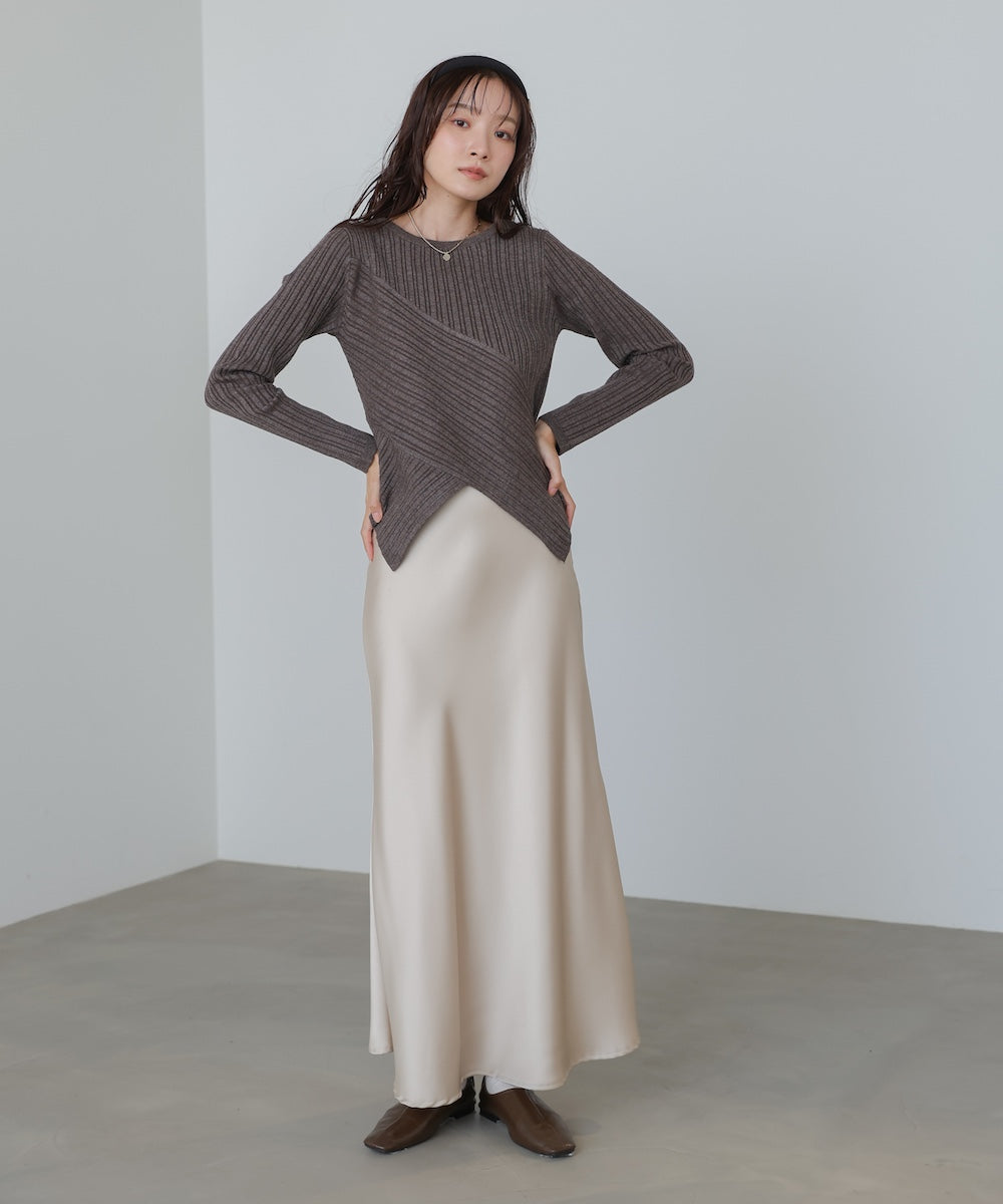 クロッシングニットトップス