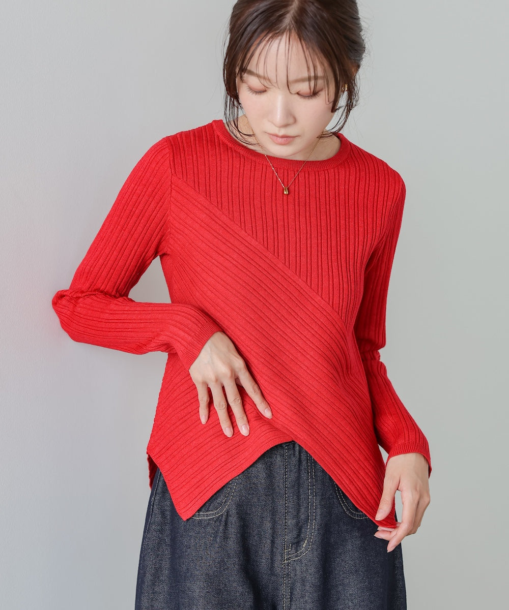 クロッシングニットトップス