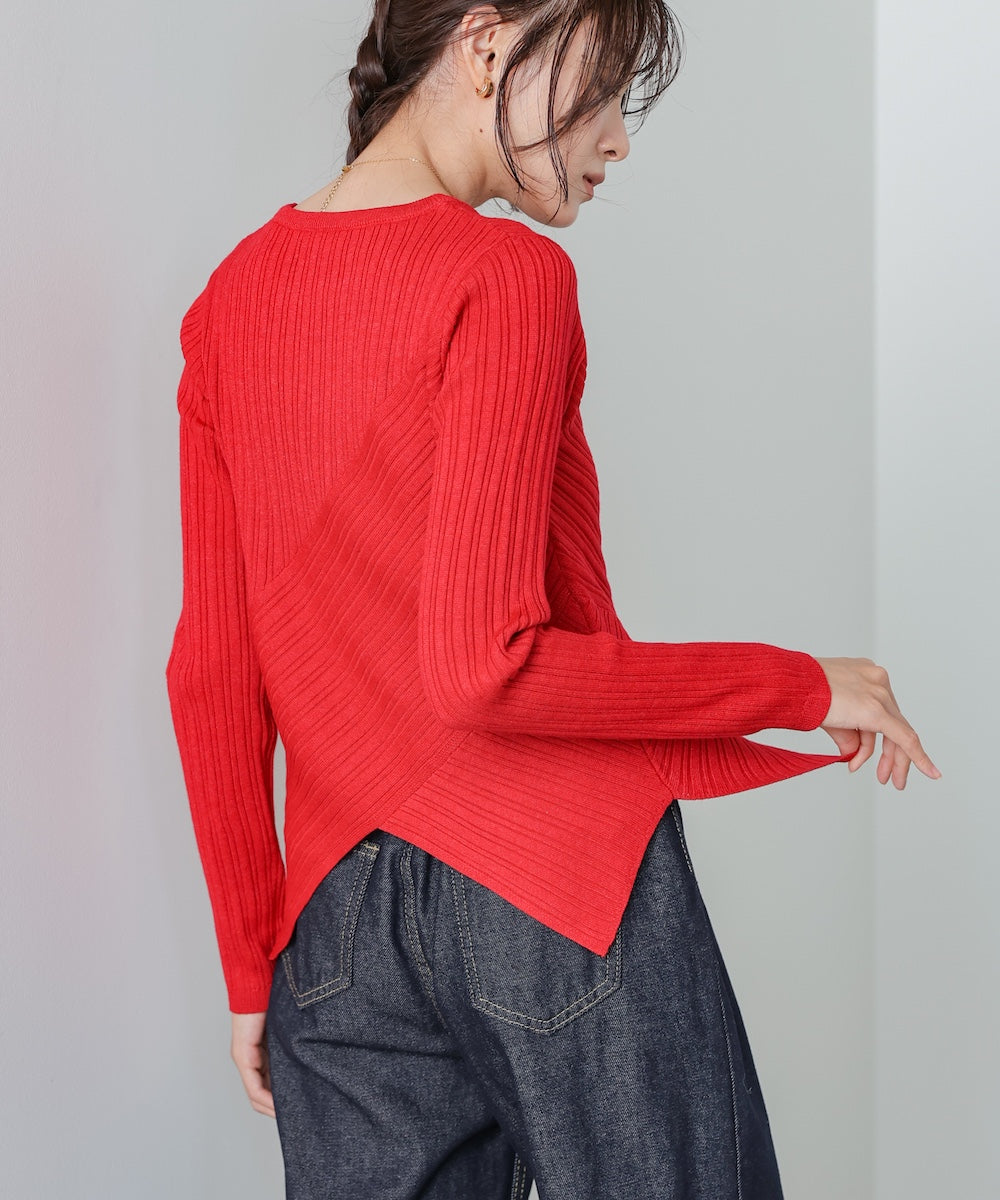 クロッシングニットトップス