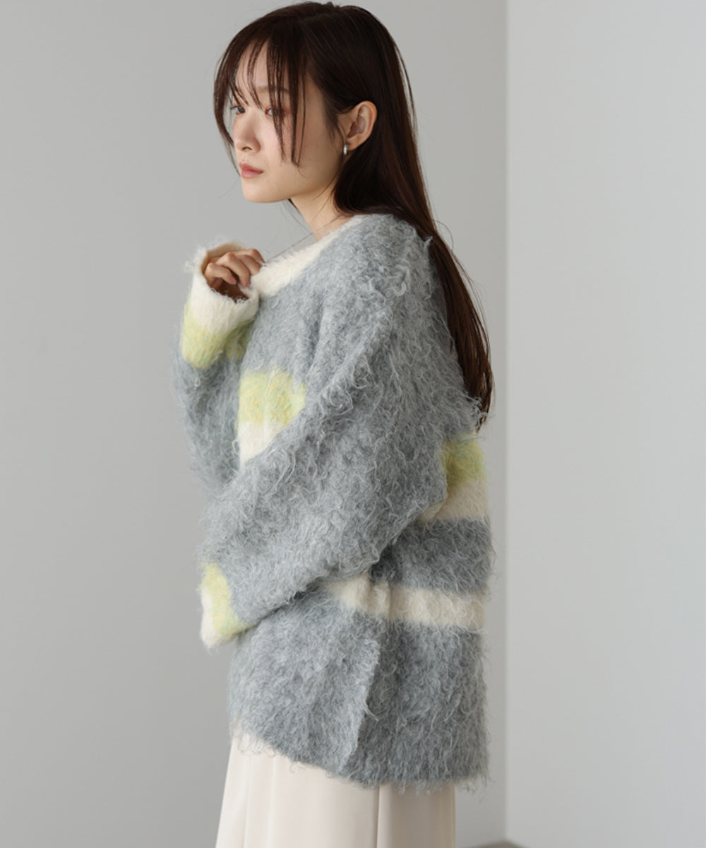 ボーダーケガキトップス