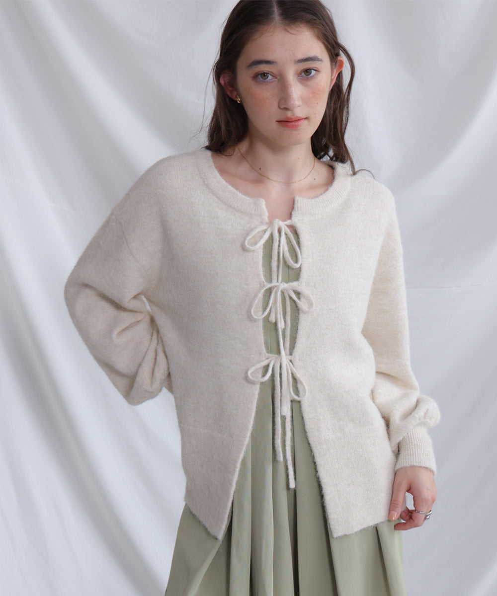 前後2WAYニットトップス+タックキャミワンピース