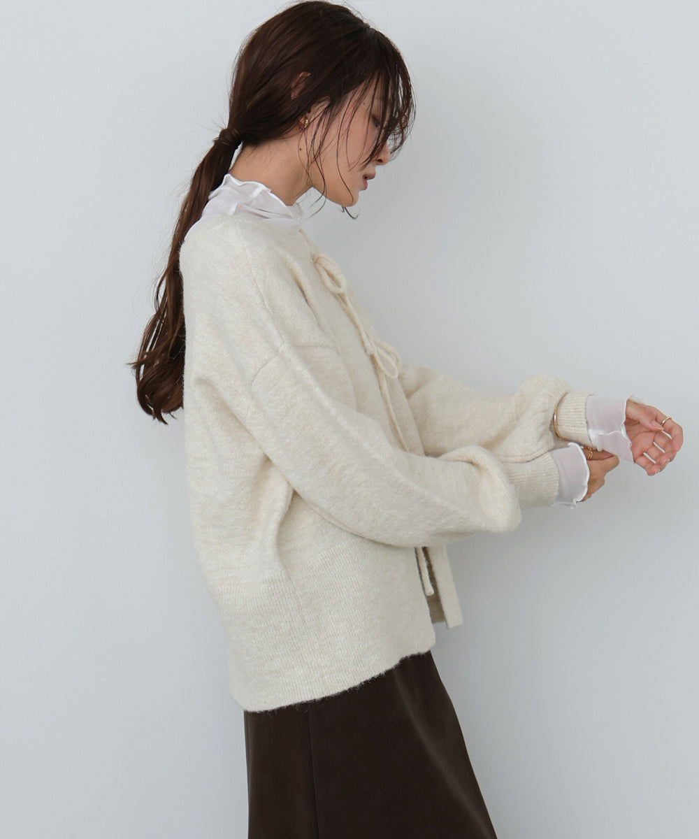 前後2WAYニットトップス+タックキャミワンピース