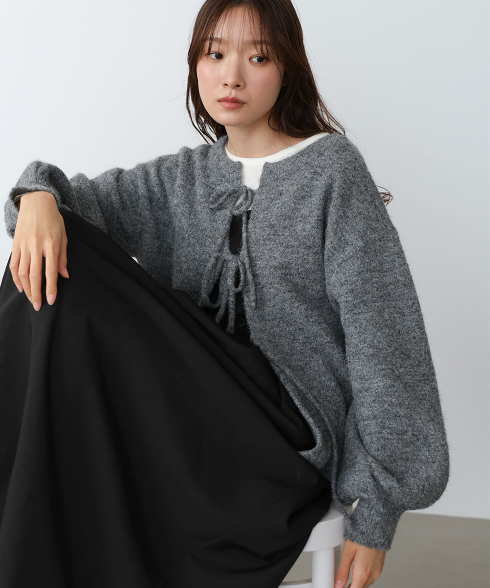 前後2WAYニットトップス+タックキャミワンピース