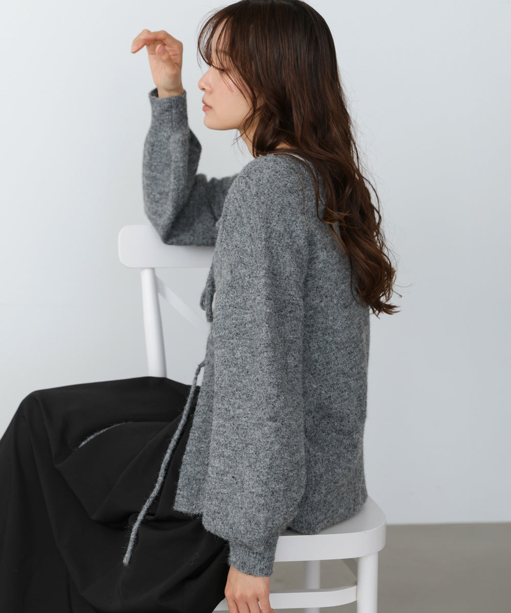 前後2WAYニットトップス+タックキャミワンピース