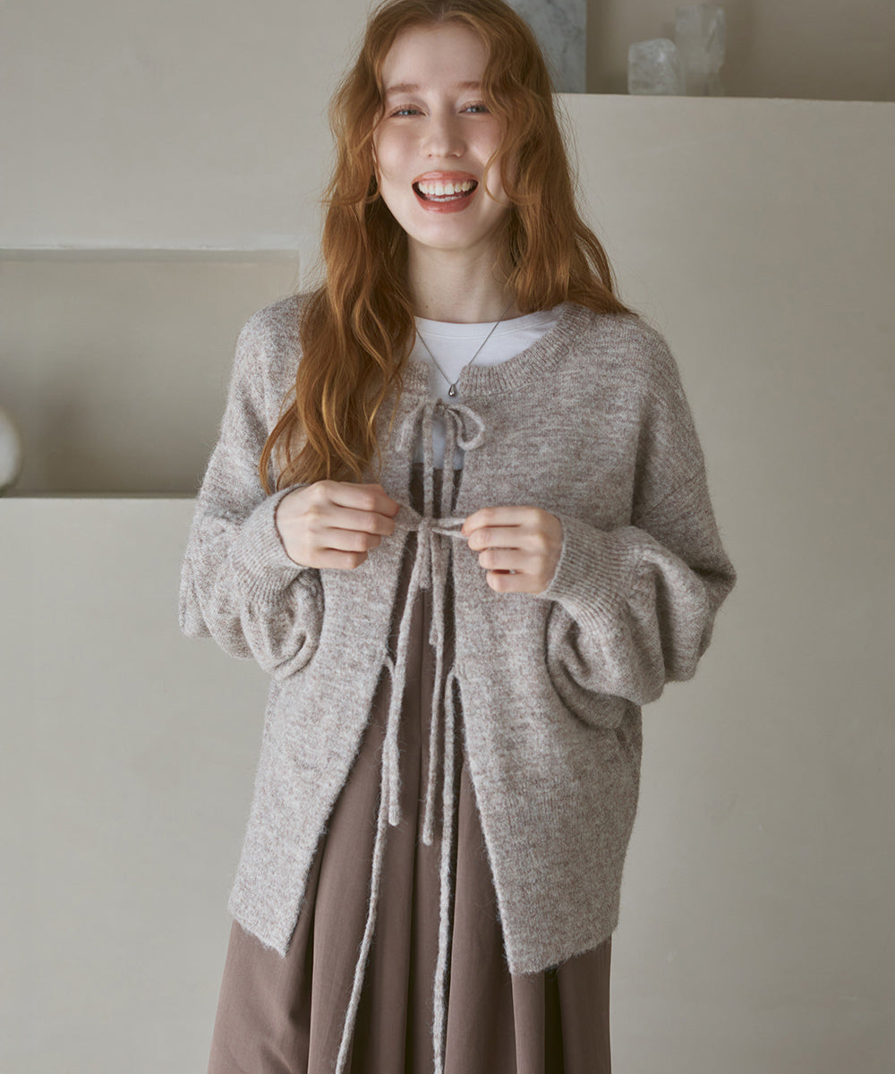 前後2WAYニットトップス+タックキャミワンピース