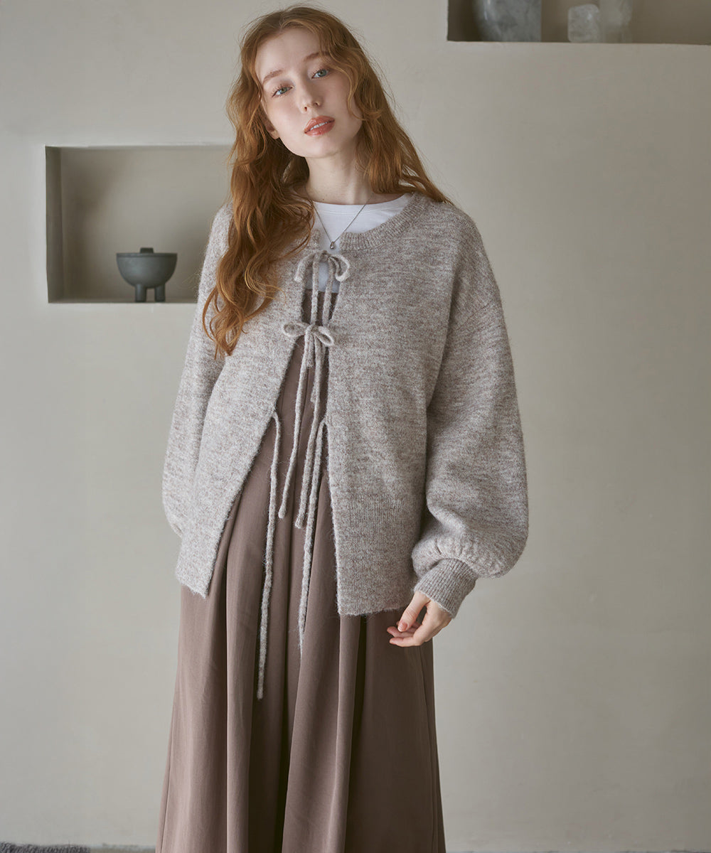 前後2WAYニットトップス+タックキャミワンピース