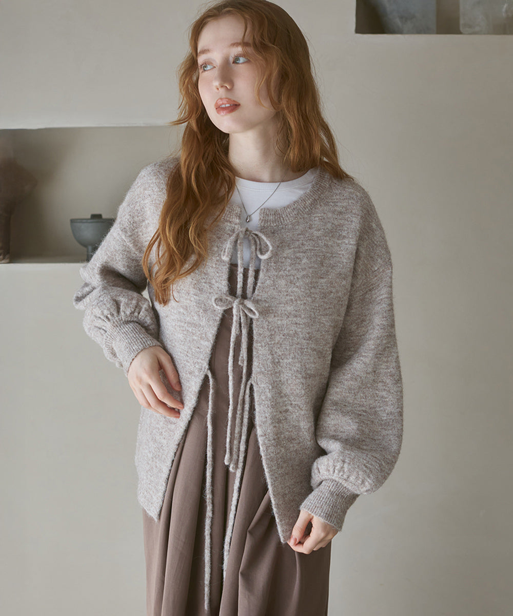 前後2WAYニットトップス+タックキャミワンピース